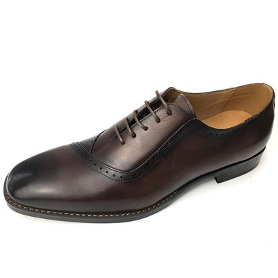 British Style Mens Pointed Toe Shoes / Lace Up Casual Shoes Màu nâu