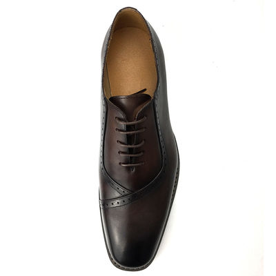 British Style Mens Pointed Toe Shoes / Lace Up Casual Shoes Màu nâu