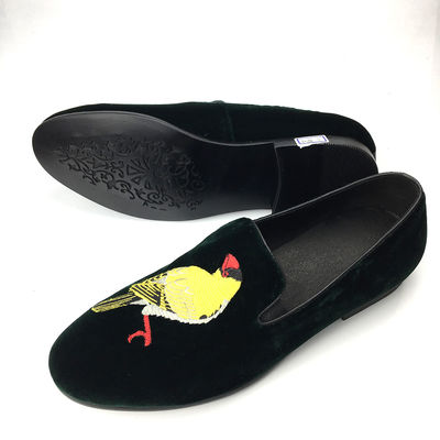 Cảm thấy thoải mái Mens Velvet Loafers mặc chống chọi Loafers da suede đen