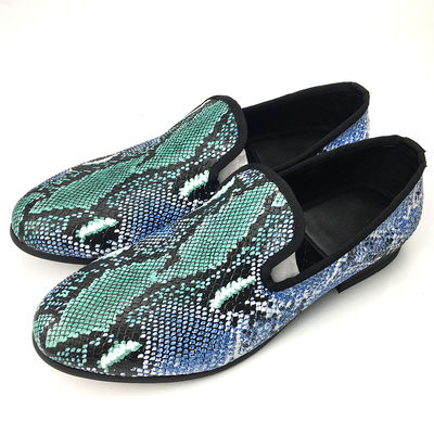 Thiết kế thanh lịch Snakeskin Mens Loafers Wear chống thấm Mens da lái xe giày
