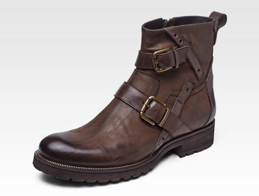 Da nguyên bản Anh Retro Mens Martin Giày / Đồ giày Chelsea thời trang