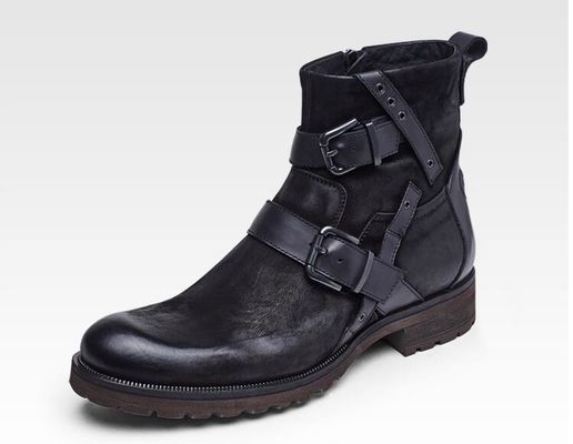 Da nguyên bản Anh Retro Mens Martin Giày / Đồ giày Chelsea thời trang