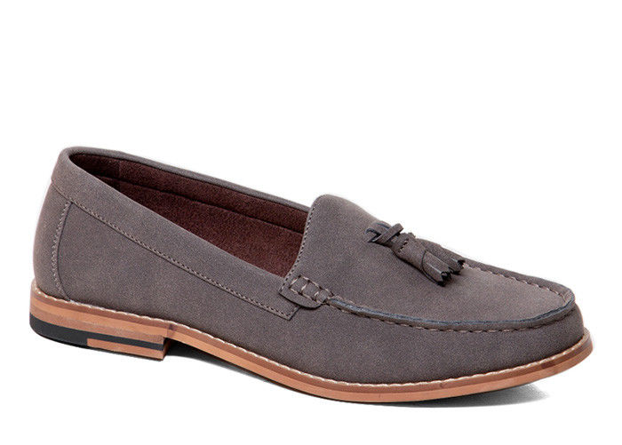 Grey Mens Suede Slip On Dress Shoes, Fashion Men Casual Flats Cho Lễ hội