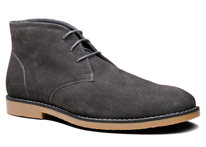 Mùa đông Mens Suede Sa mạc giày gót gót chân tròn - lên Mens cao đỉnh giày thông thường