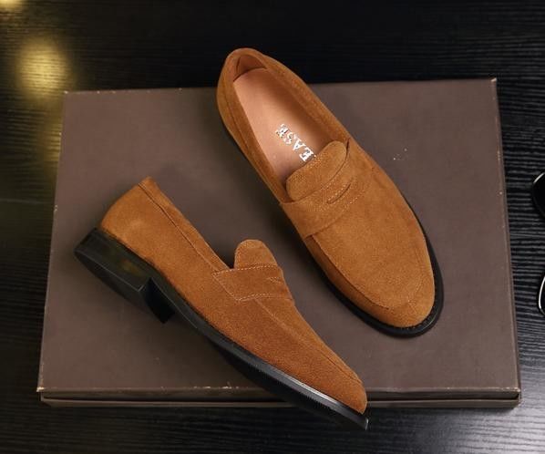 Cẩm nang Suede Cortex Classic Mens Loafers da / Mens Casual Suede Loafers