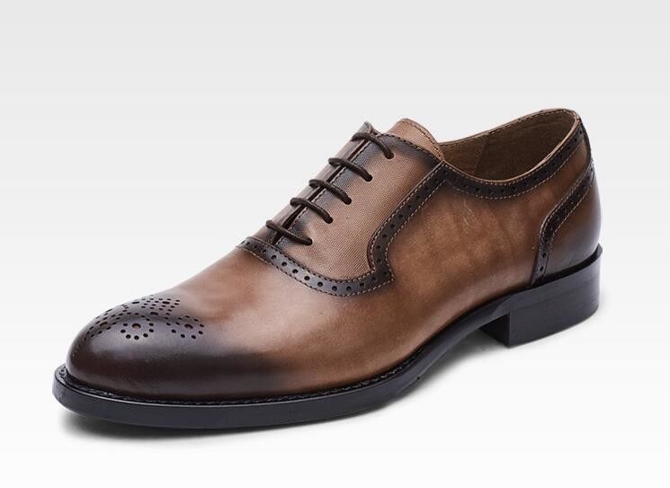 Classic PU Nam giới giày trang phục chính thức Oxford phong cách Bespoke giày thủ công cho doanh nghiệp
