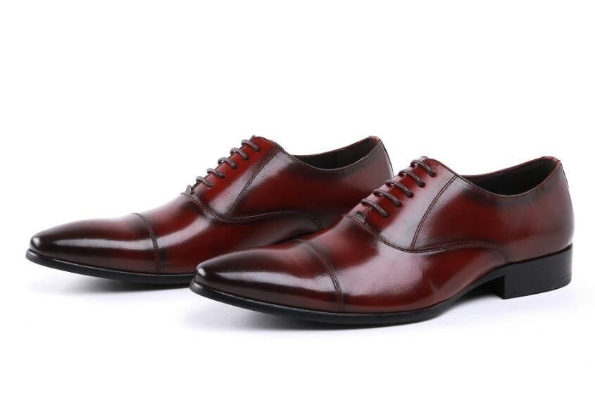 Quân đội Oxford lễ hội da đỏ sĩ quan quân sự đàn ông giày 39-45# kích thước