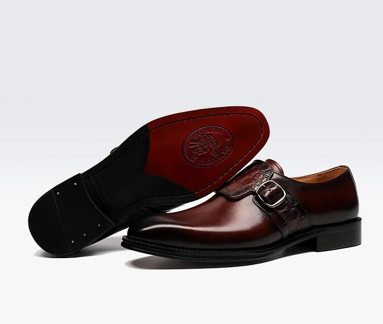 Giày đeo dây đai cao cấp / Giày da nguyên chất kiểu Ý Loafer dành cho nam giới